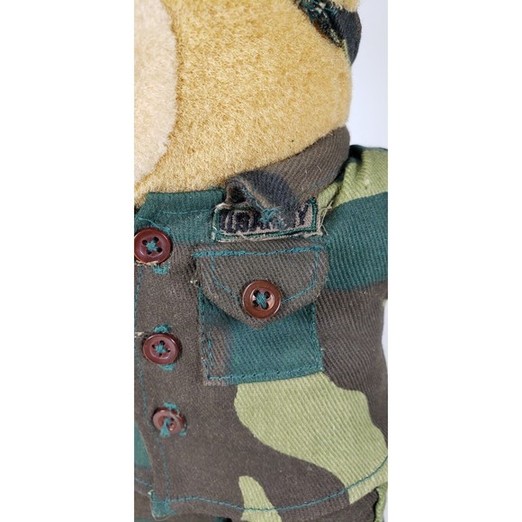 Vintage JJ Wind Patriot Bear U.S. Army Soldier Plush Toy 11"  Camouflage 1994 - Picture 6 of 14